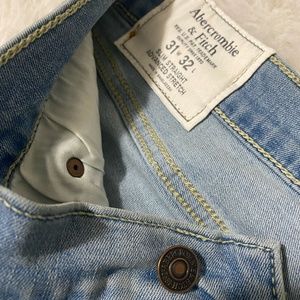 Abercrombie and Fitch Medium Ripped Wash Jeans MENS